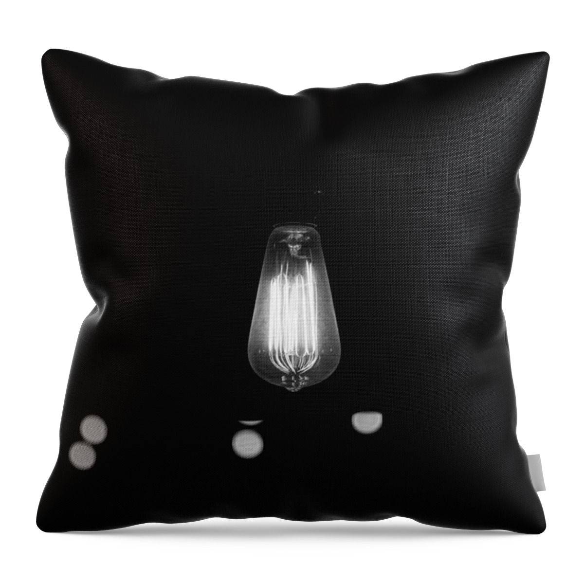 Bare Bulb Throw Pillow featuring the photograph Bare Bulb by Allan Morrison