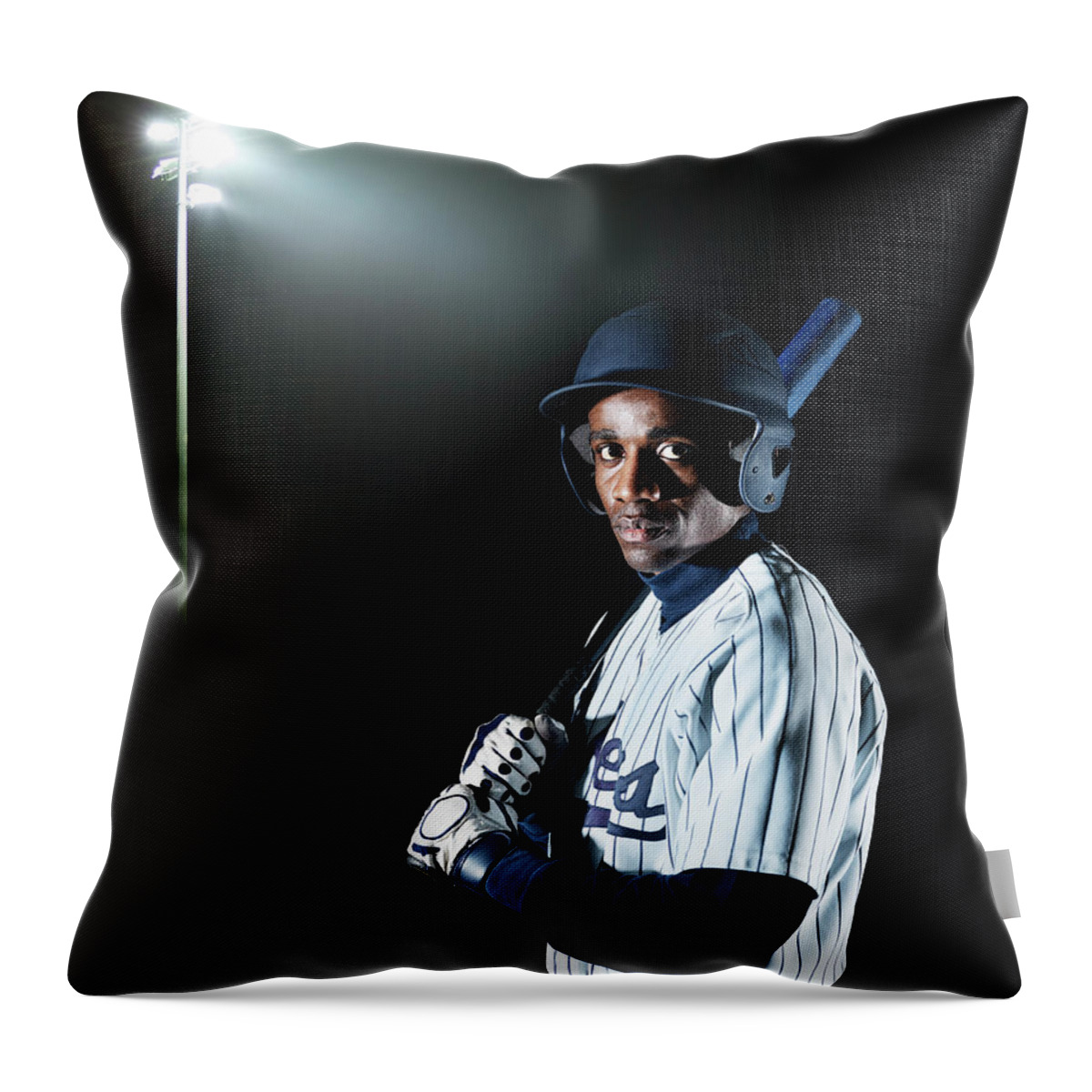 Copenhagen Throw Pillow featuring the photograph Baseball Player by Henrik Sorensen