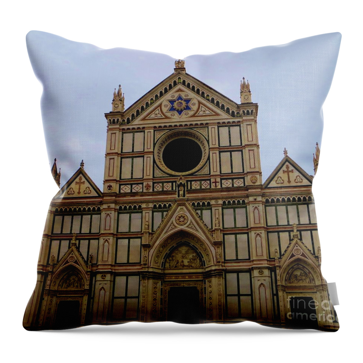 Church Throw Pillow featuring the photograph Basilica of Santa Croce Florence by Tim Townsend