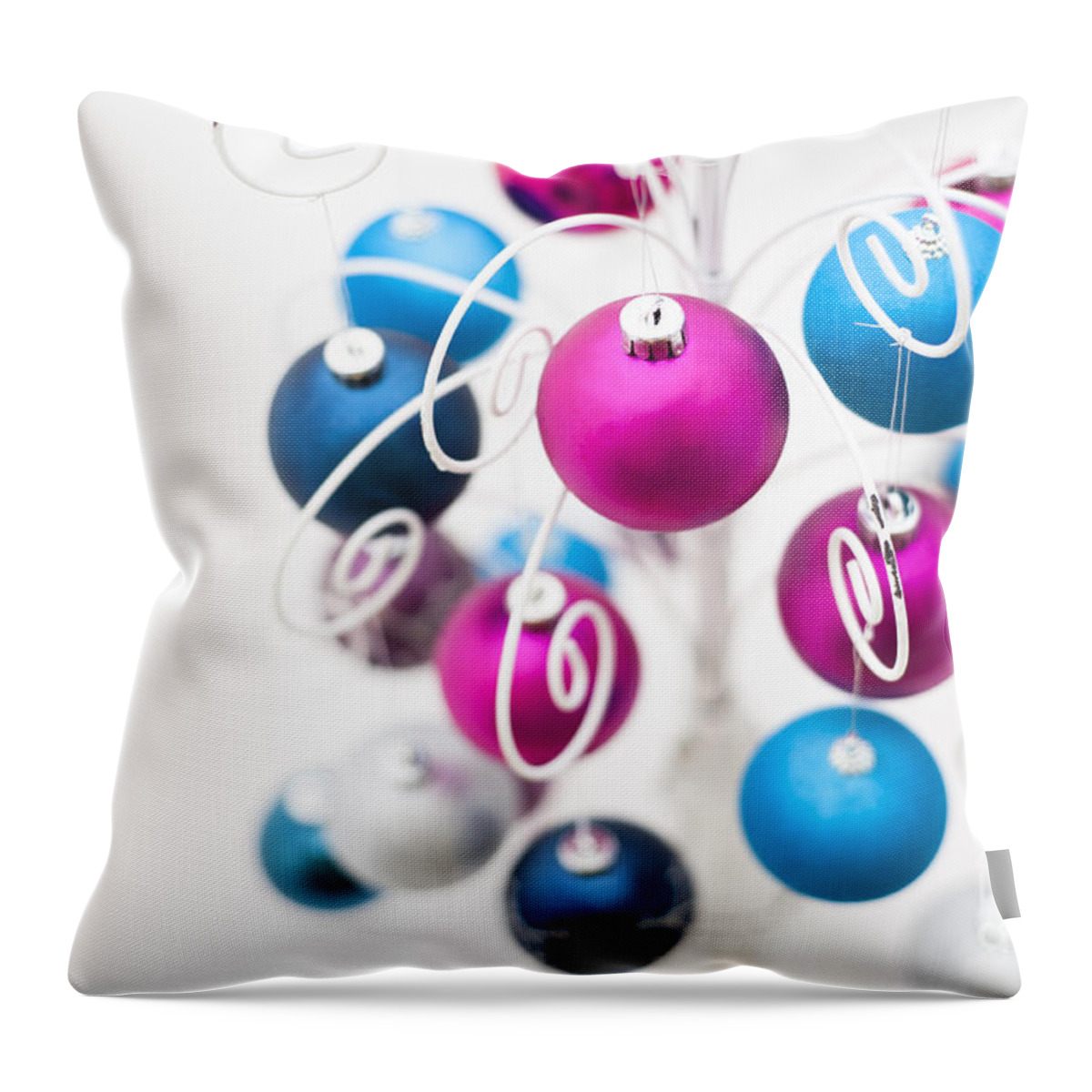 Alternative Throw Pillow featuring the photograph Baubles From Above by Anne Gilbert
