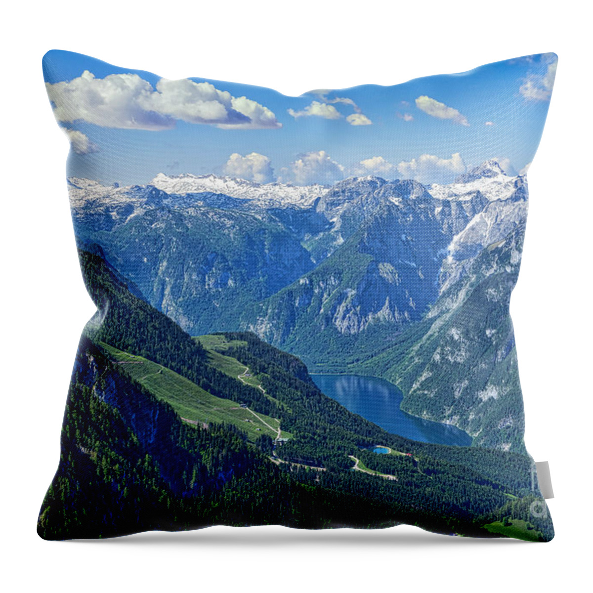 Alps Throw Pillow featuring the photograph Bavarian Alps by Izet Kapetanovic
