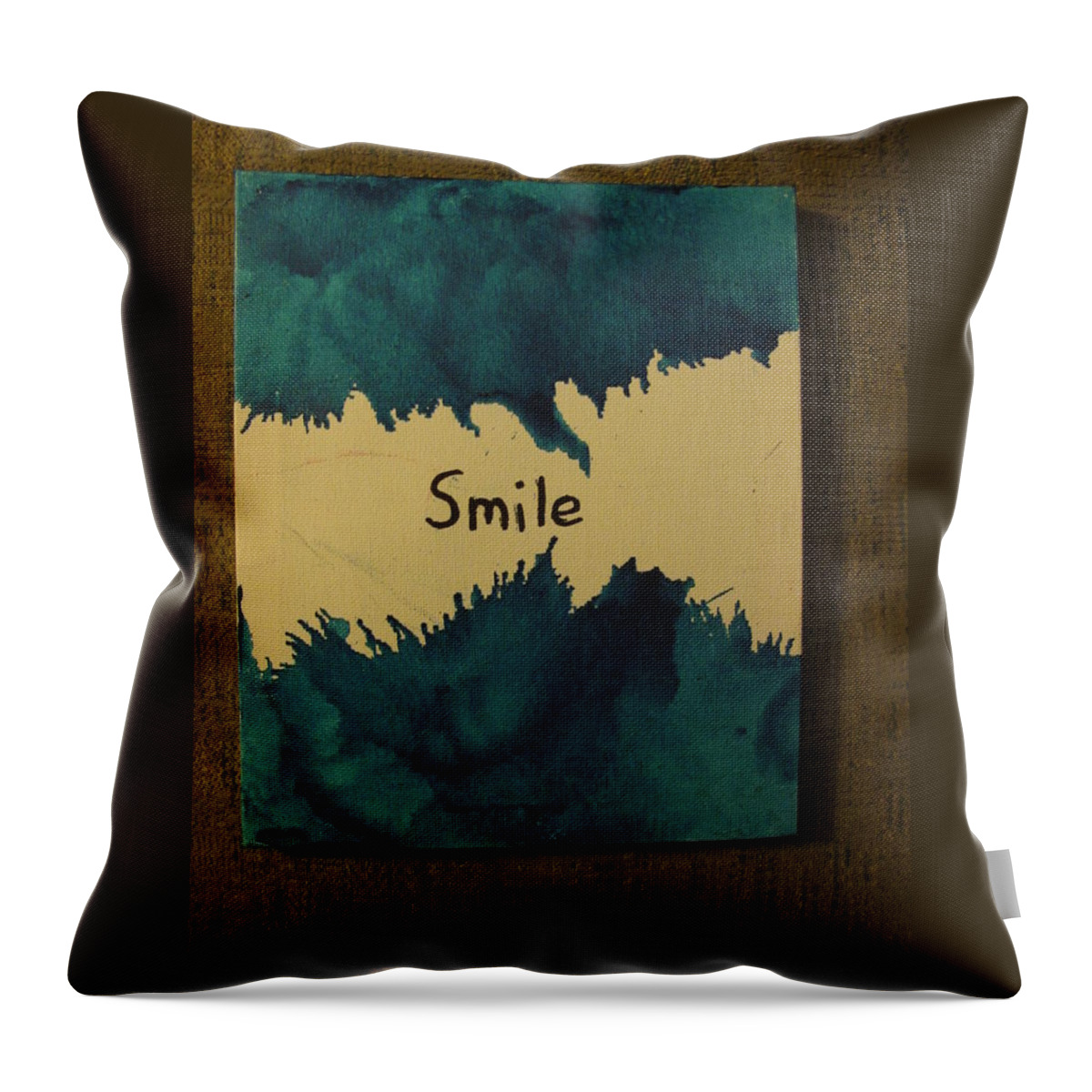 Child Throw Pillow featuring the painting Be Happy in a Stormy Sea by Lawrence Christopher