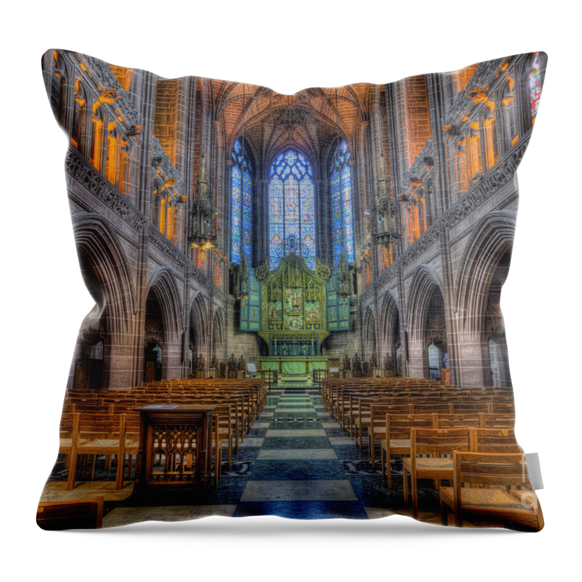 Church Throw Pillow featuring the photograph Be Strong Beautiful by Ian Mitchell