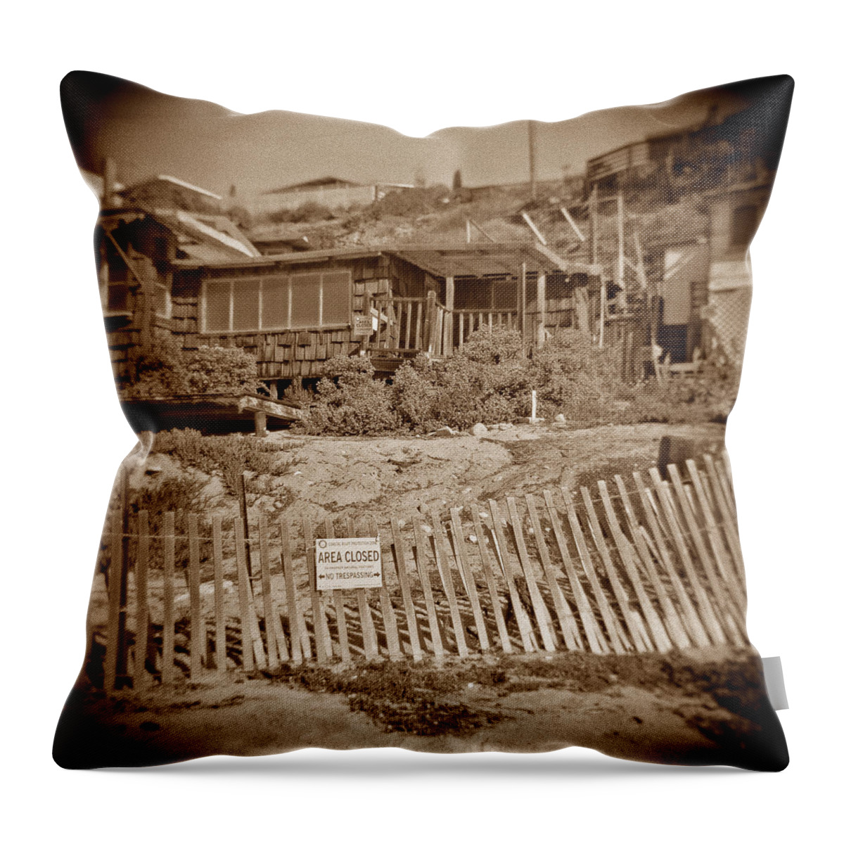 Holga Throw Pillow featuring the photograph Beach House by Paul Anderson