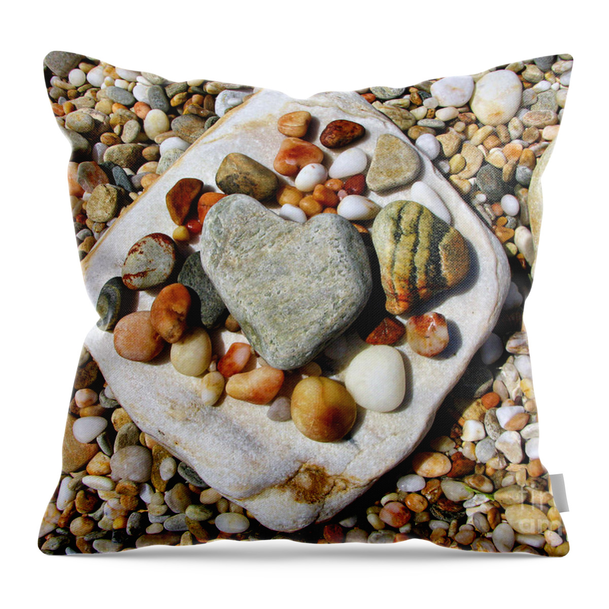 Beach Treasures Throw Pillow featuring the photograph Beach treasures by Daliana Pacuraru