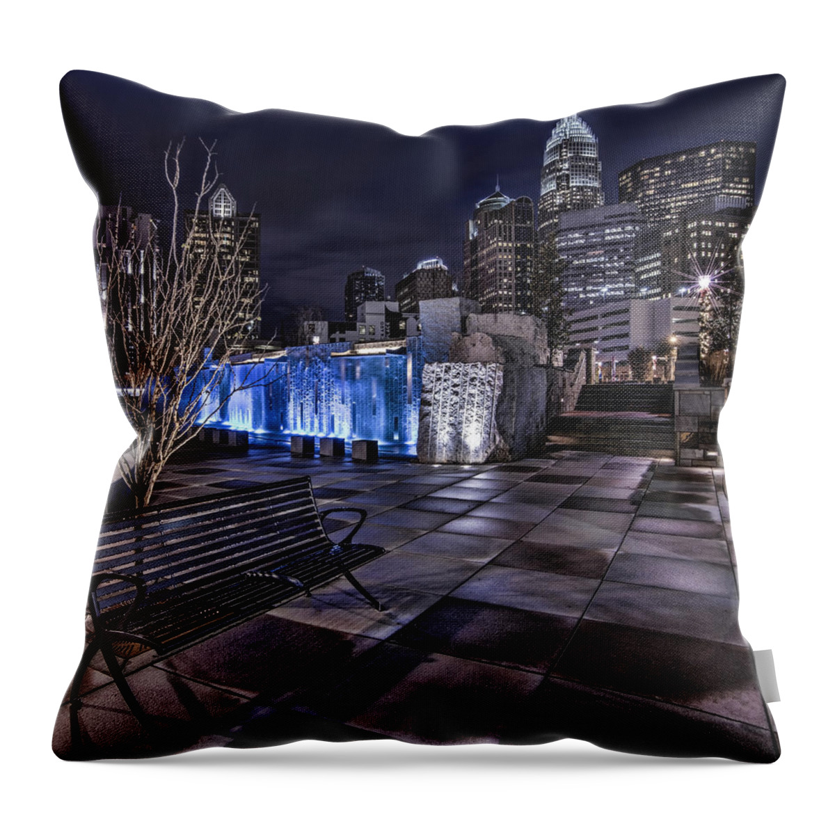 Charlotte Throw Pillow featuring the photograph Bearden Bench by Chris Austin