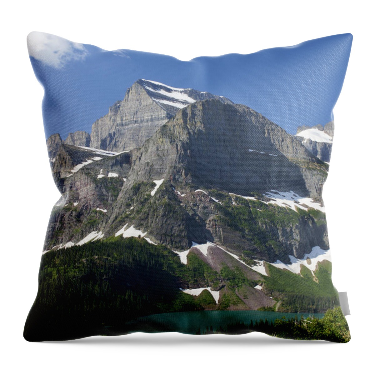 Glacier Throw Pillow featuring the photograph Beautiful Grinnell Lake by Brian Kamprath
