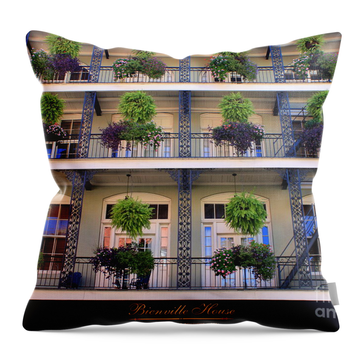 New Orleans Throw Pillow featuring the photograph Beautiful Hotel in New Orleans by Carol Groenen
