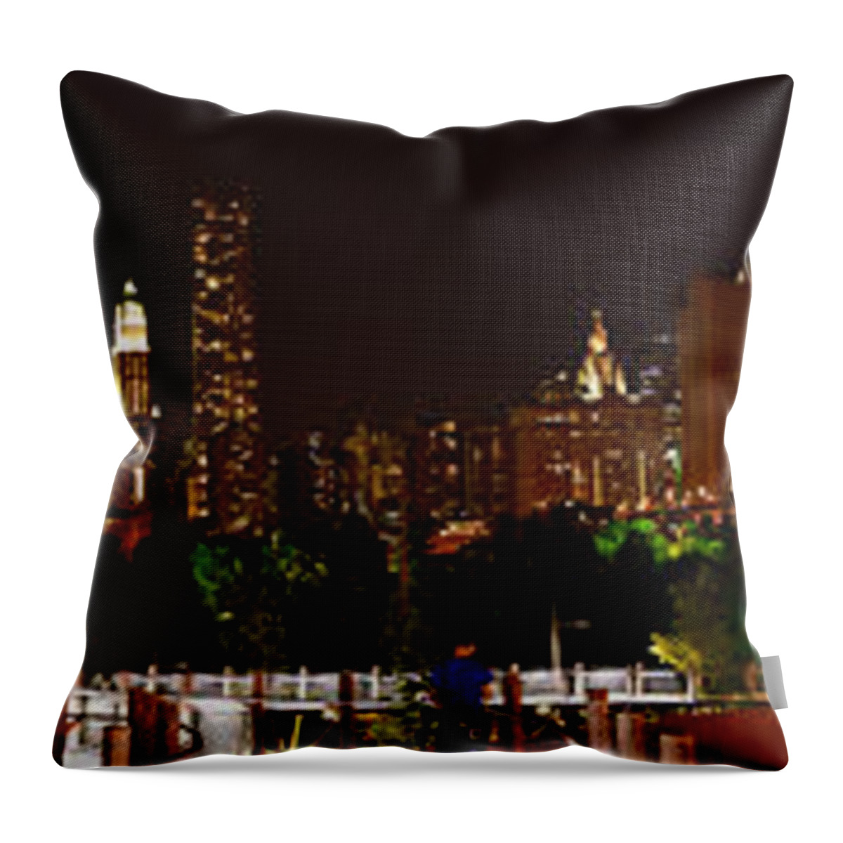 Brooklyn Throw Pillow featuring the photograph Beauty from Brooklyn Bridge Park by Theodore Jones