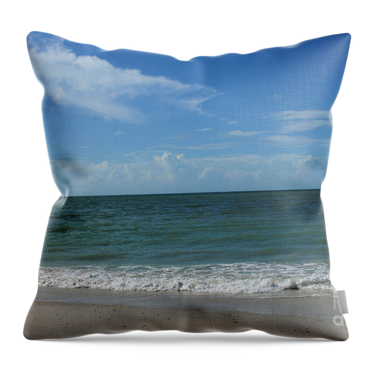 Photo Throw Pillow featuring the photograph Beauty of Lovers Key Beach by Oksana Semenchenko