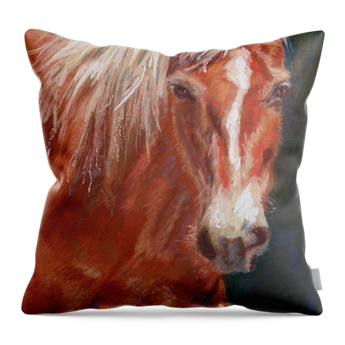 Horse Throw Pillow featuring the painting Beauty by Vicki Ross