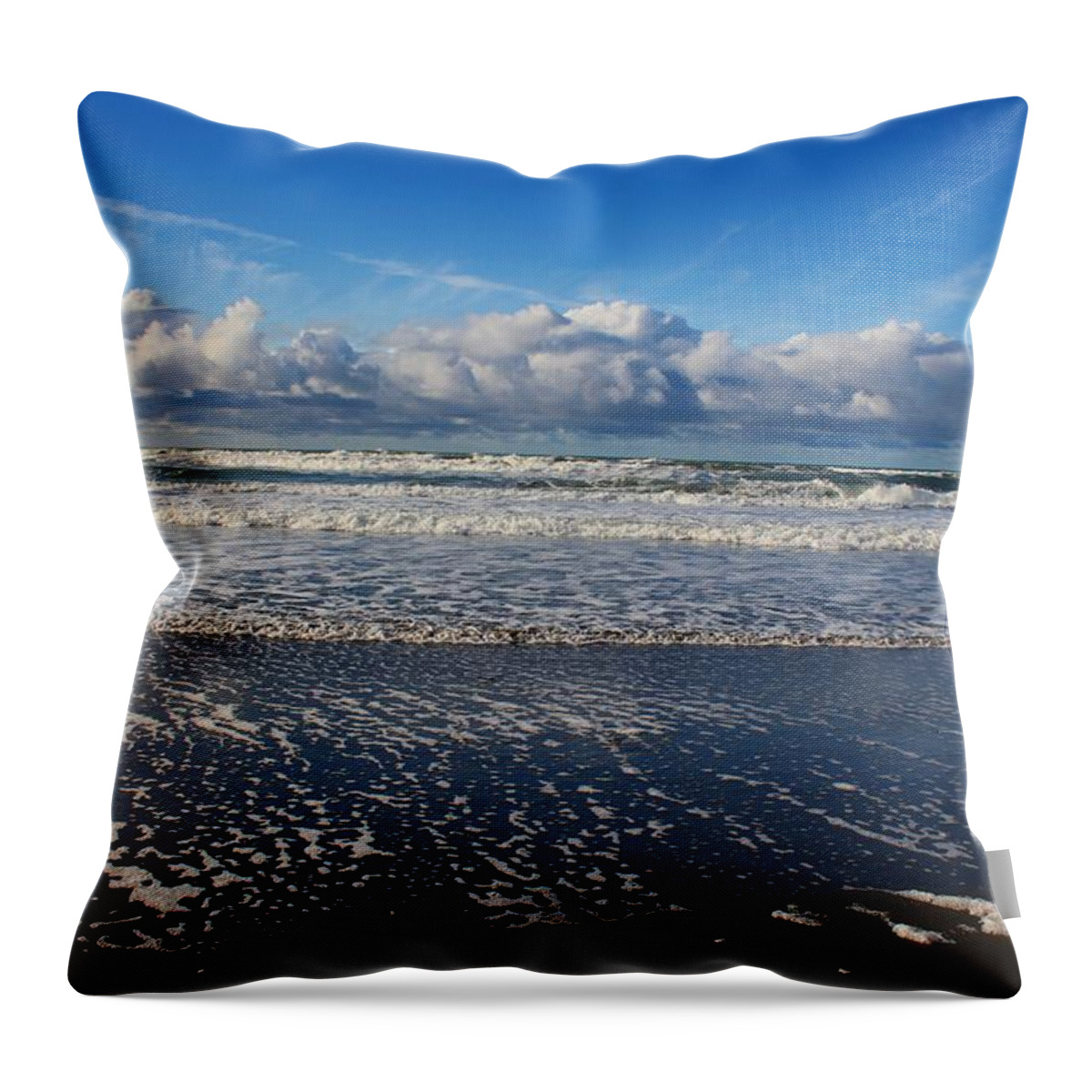 Ocean Throw Pillow featuring the photograph Beckoning Sea by Leigh Meredith
