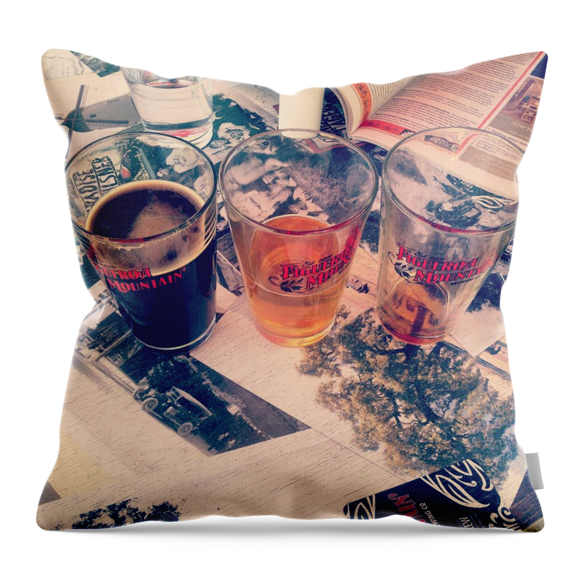 Beer Throw Pillow featuring the photograph Beer by Keani Madrigal