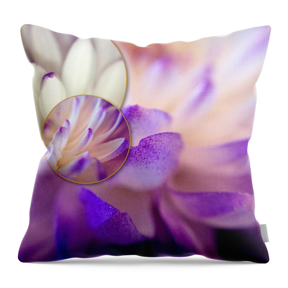 Bees Eye View Throw Pillow featuring the photograph Bee's Eye View by Susan Maxwell Schmidt