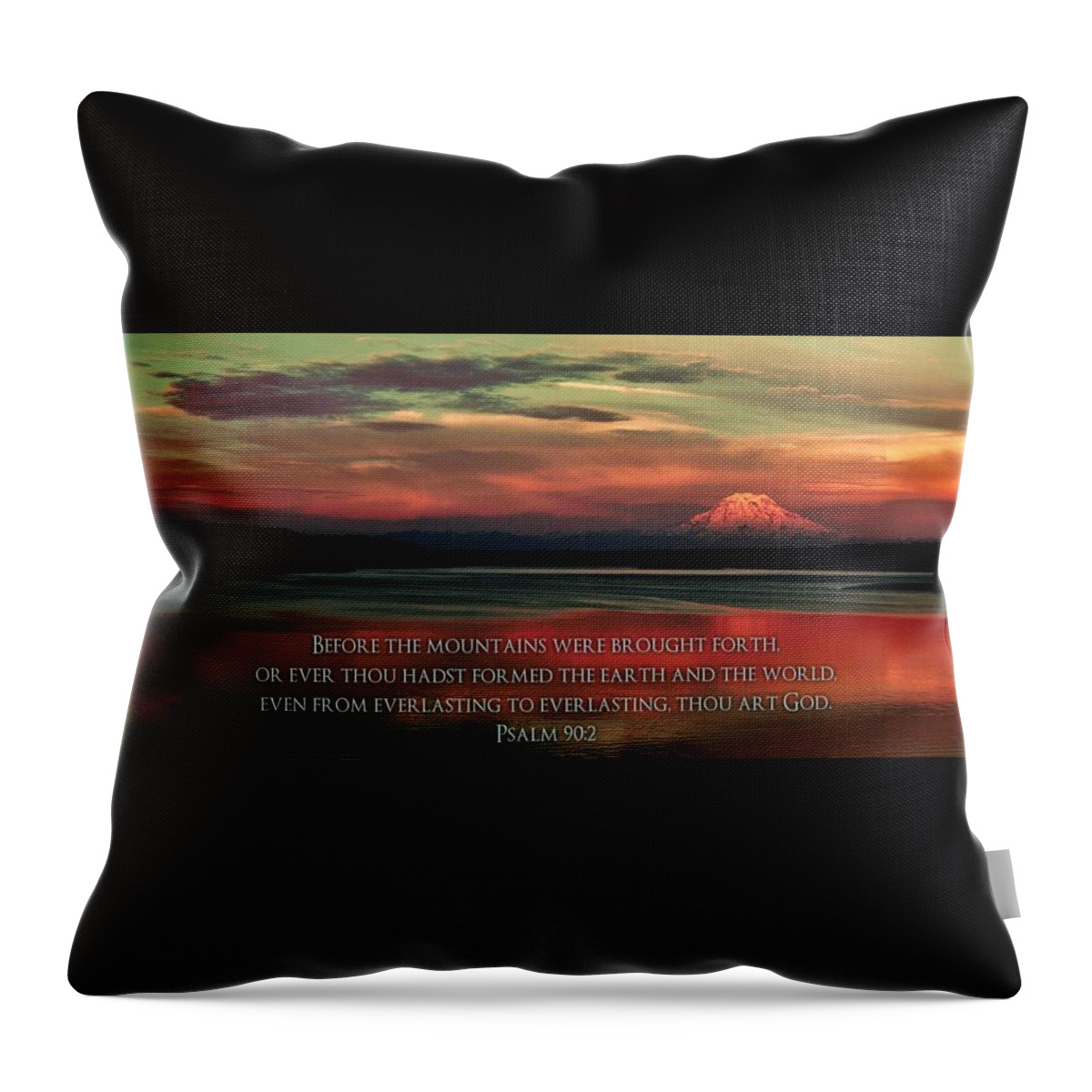Bible Throw Pillow featuring the photograph Before the Mountains by Benjamin Yeager
