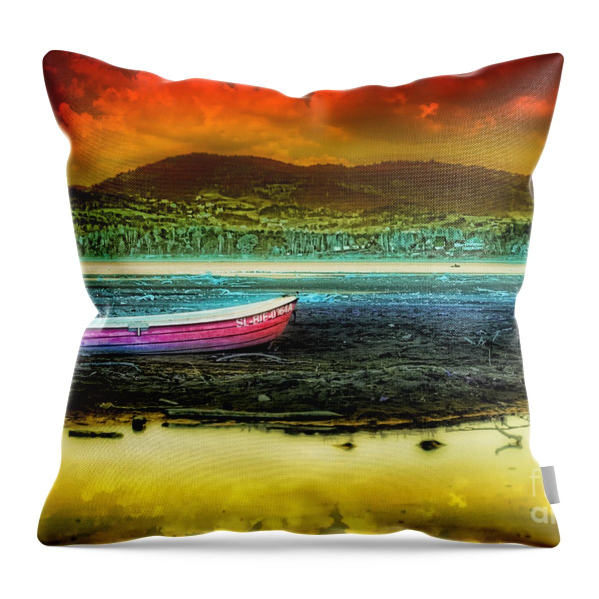 Before The Tide Throw Pillow featuring the photograph Before the Tide by Mo T