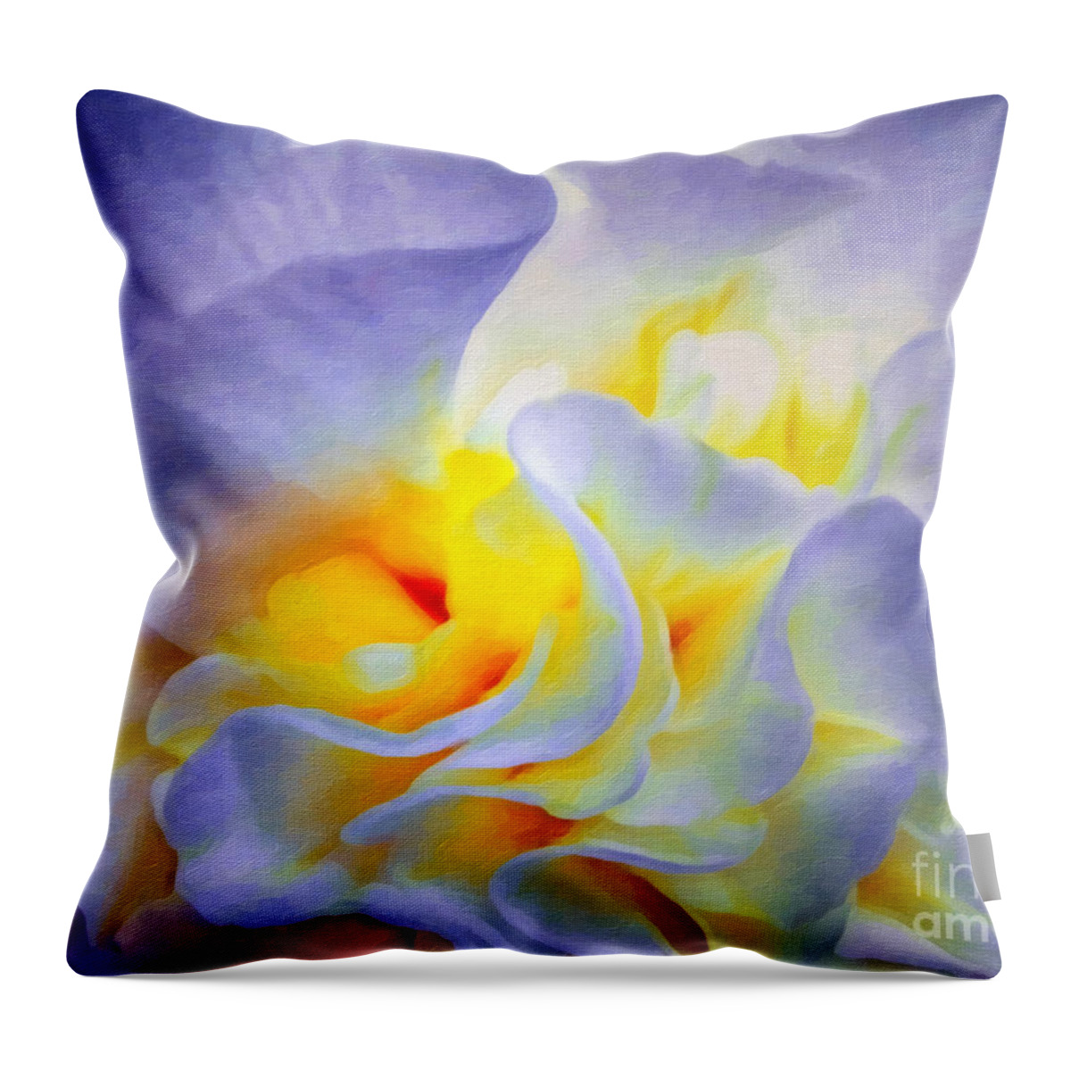Begonia Throw Pillow featuring the digital art Begonia Shadows II Painting by Lianne Schneider