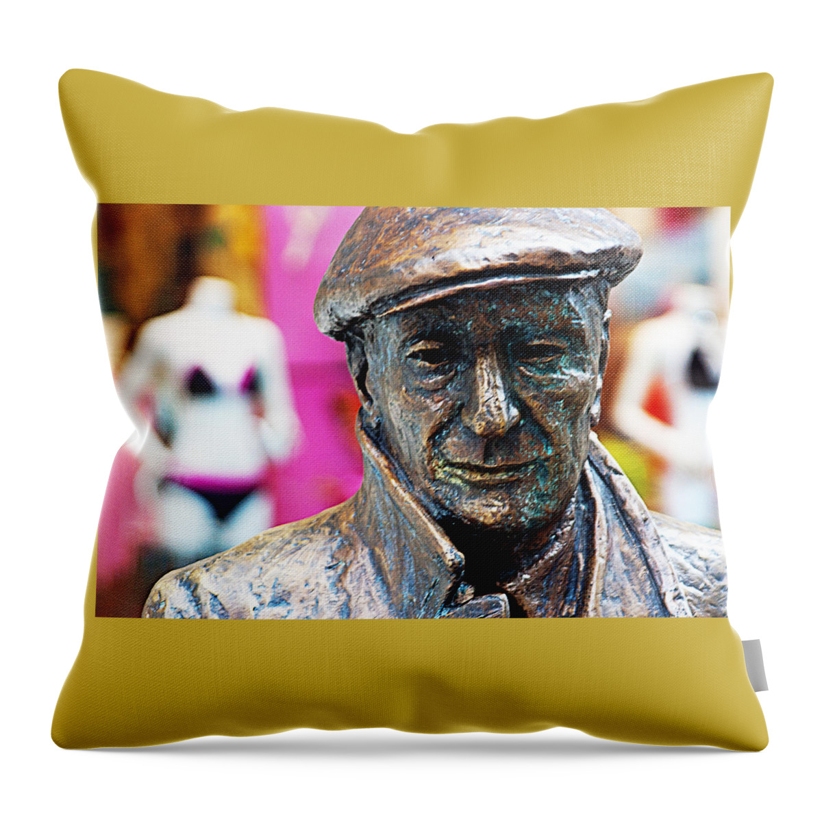 Figurative Photographs Throw Pillow featuring the digital art Behind You by David Davies