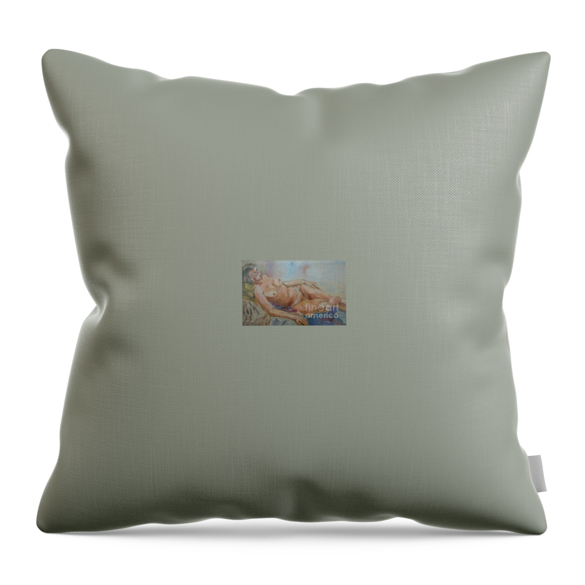 Beauty Throw Pillow featuring the painting Belgian Woman by PainterArtist FIN