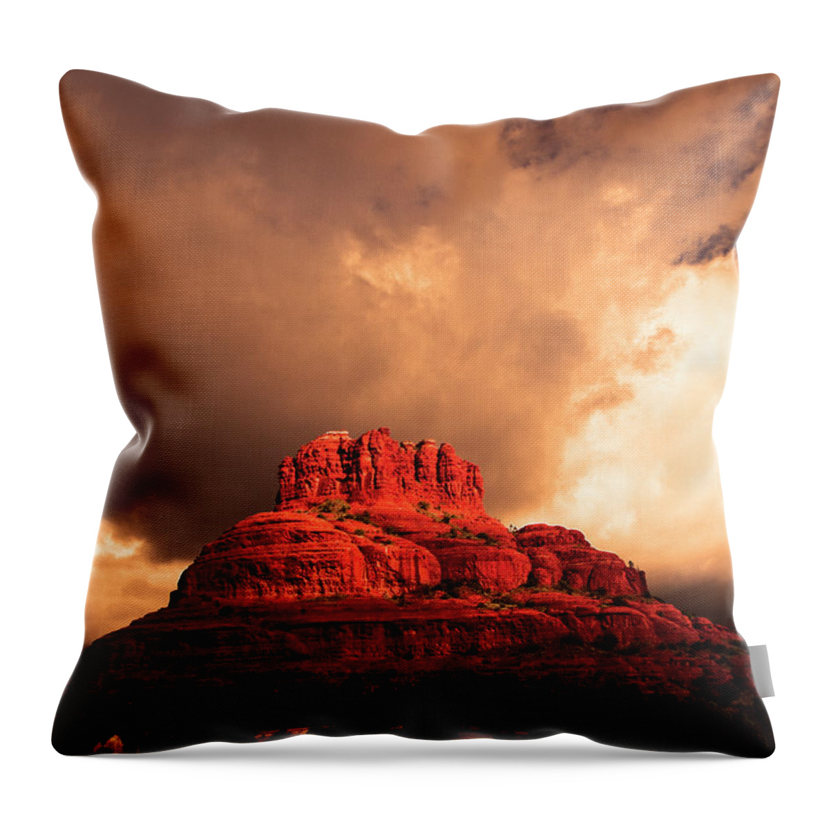 Bell Rock Throw Pillow featuring the photograph Bell Rock by Tom Kelly