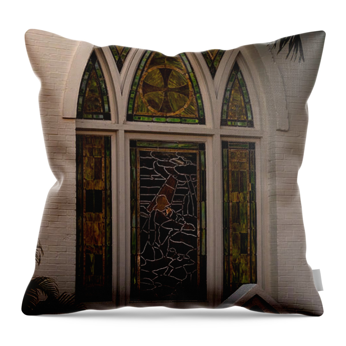 Ame Church Throw Pillow featuring the photograph Bethel A M E Key West by Ed Gleichman