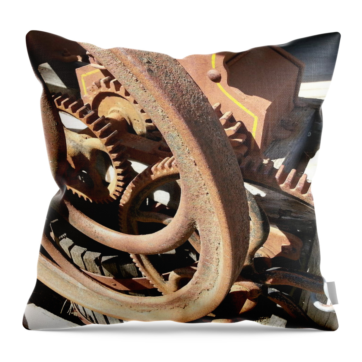 Industrial Throw Pillow featuring the photograph Better Days by Caryl J Bohn