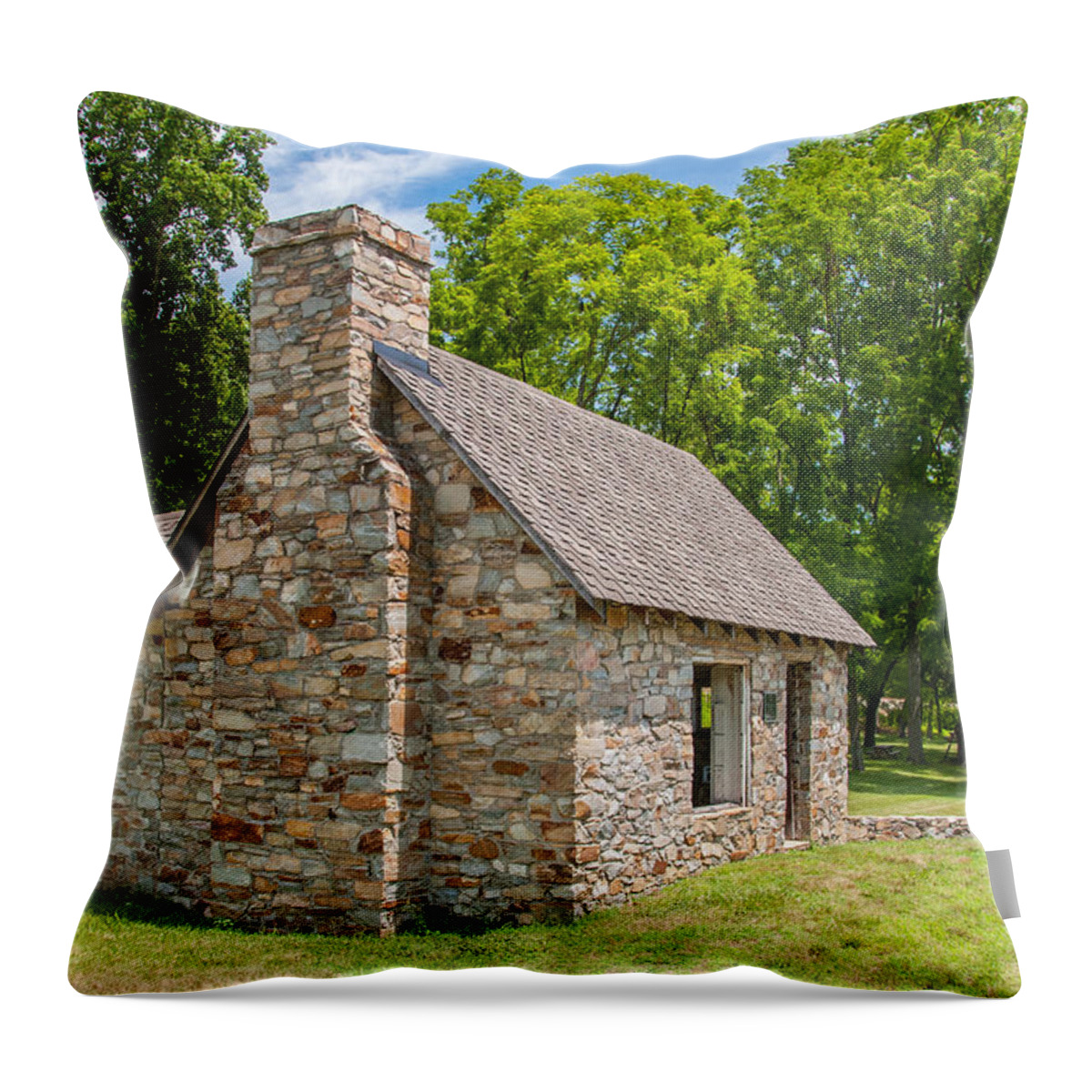 Guy Whiteley Photography Throw Pillow featuring the photograph Beverly Mill Store by Guy Whiteley