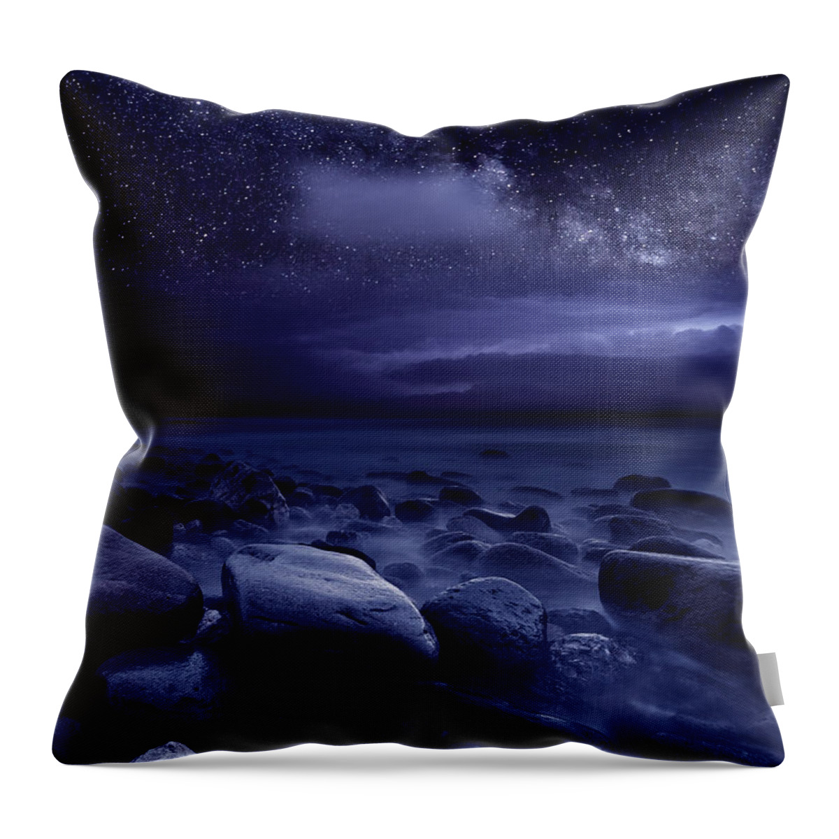 Night Throw Pillow featuring the photograph Beyond Time and Space by Jorge Maia