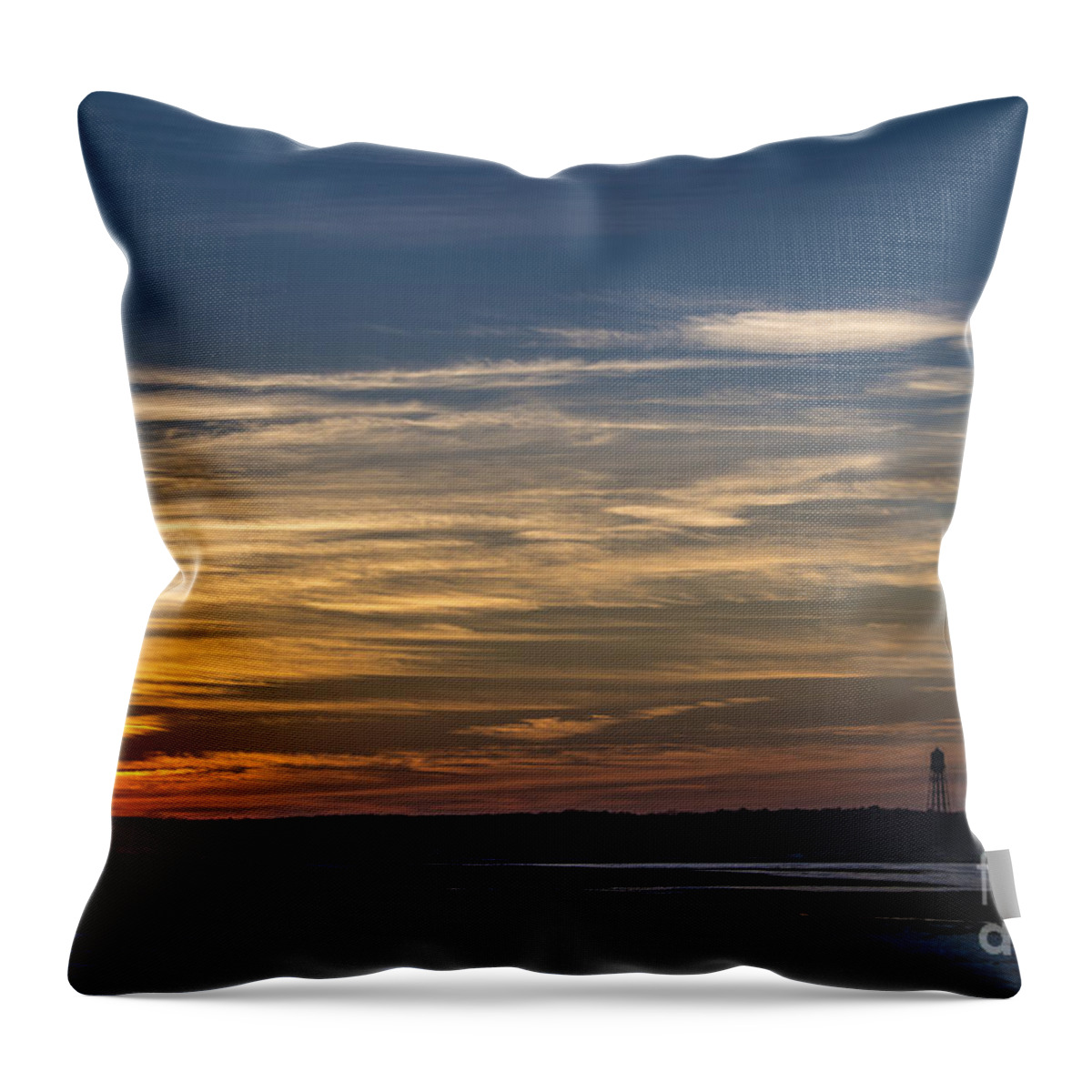 Biddeford Pool Throw Pillow featuring the photograph Biddeford Pool Maine Sunset by Patrick Fennell