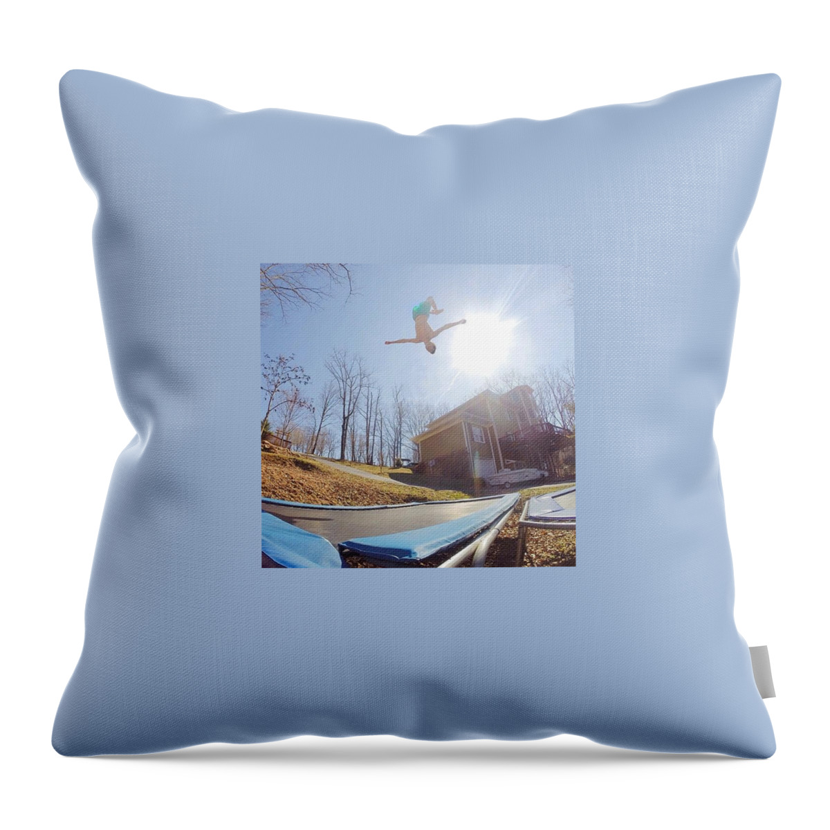 Gopro Throw Pillow featuring the photograph Big Air by Eric Decker