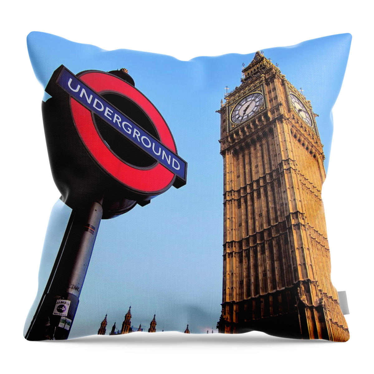 London Throw Pillow featuring the photograph London Big Ben by Andreas Thust