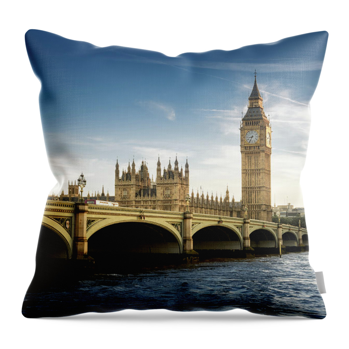 Clock Tower Throw Pillow featuring the photograph Big Ben, London by Tangman Photography