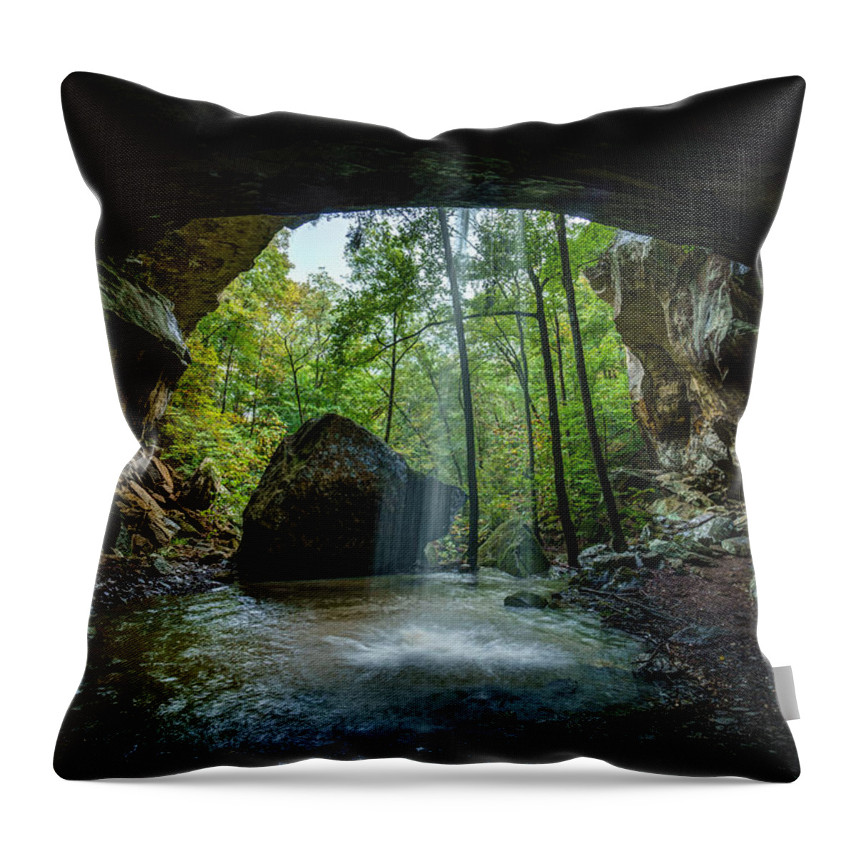 Pam's Grotto Throw Pillow featuring the photograph Pams Grotto by David Dedman