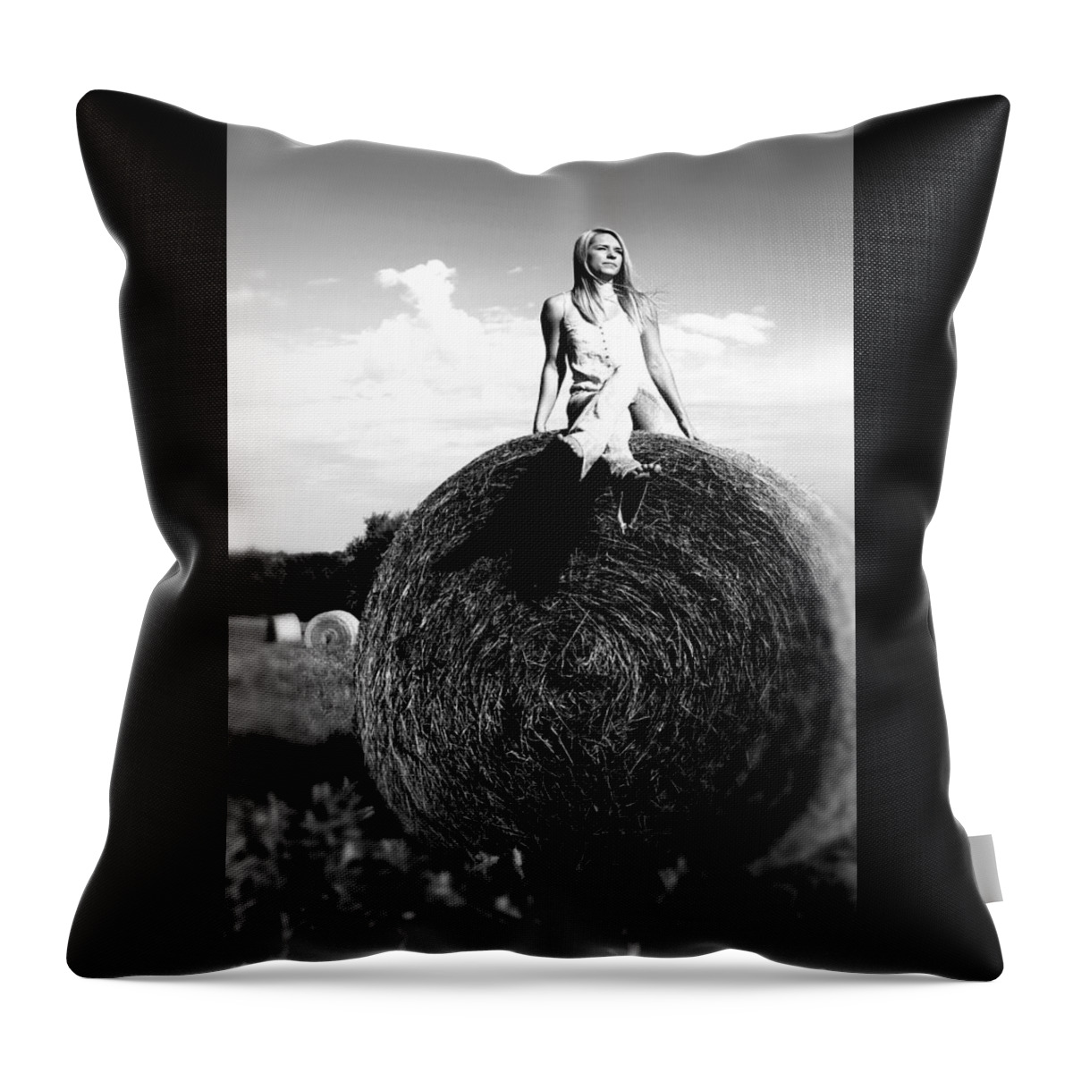 Big Throw Pillow featuring the photograph Big Dreams bw by Elizabeth Sullivan