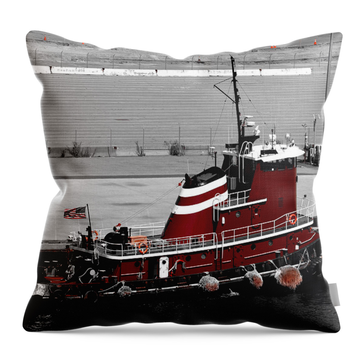 Digital Throw Pillow featuring the photograph Big Red by Richard Ortolano