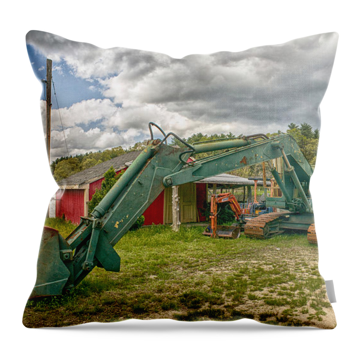 Old Throw Pillow featuring the photograph Big Shovel For A Small Berry by Constantine Gregory