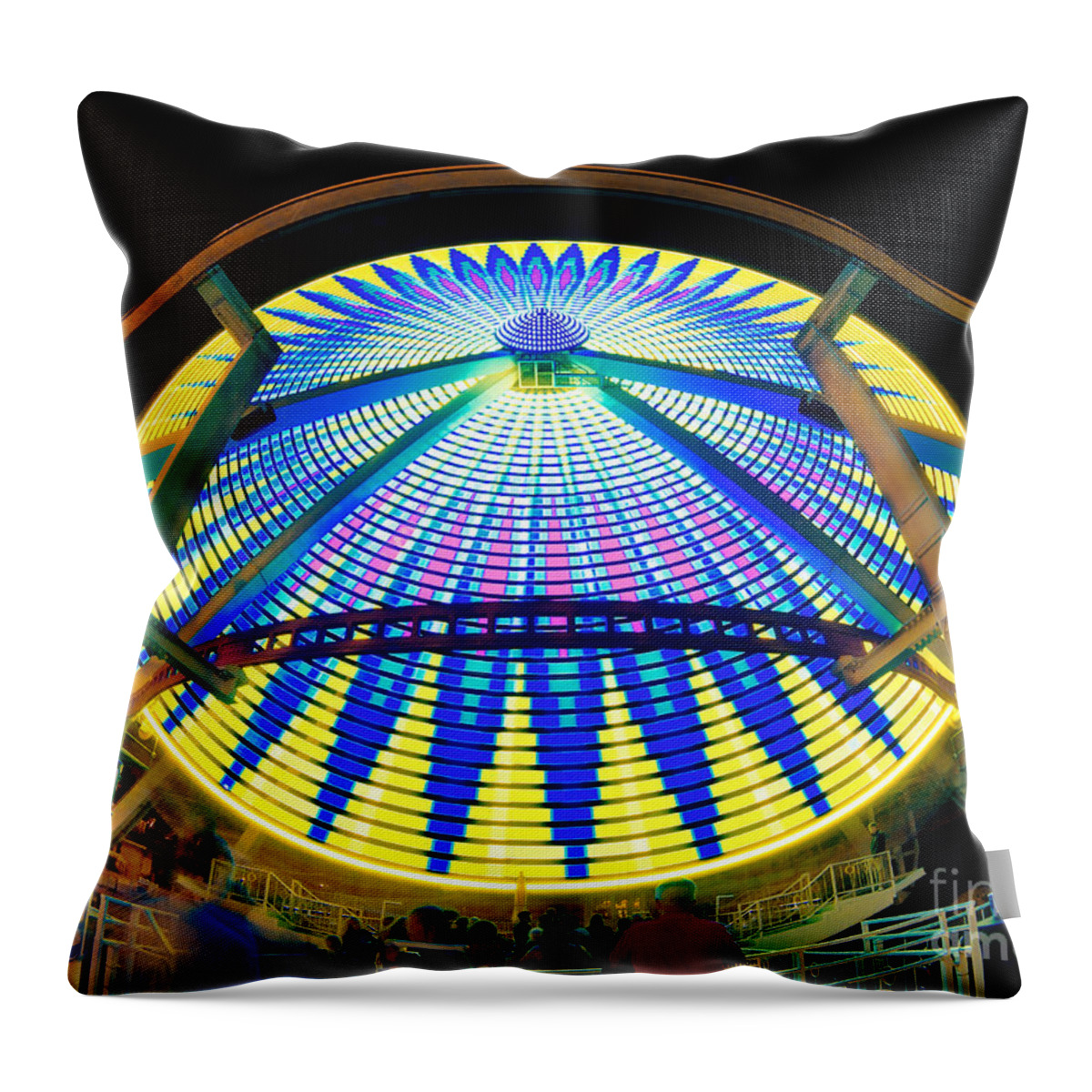 Big Wheel Throw Pillow featuring the photograph Big Wheel Keep On Turning by Mark Miller