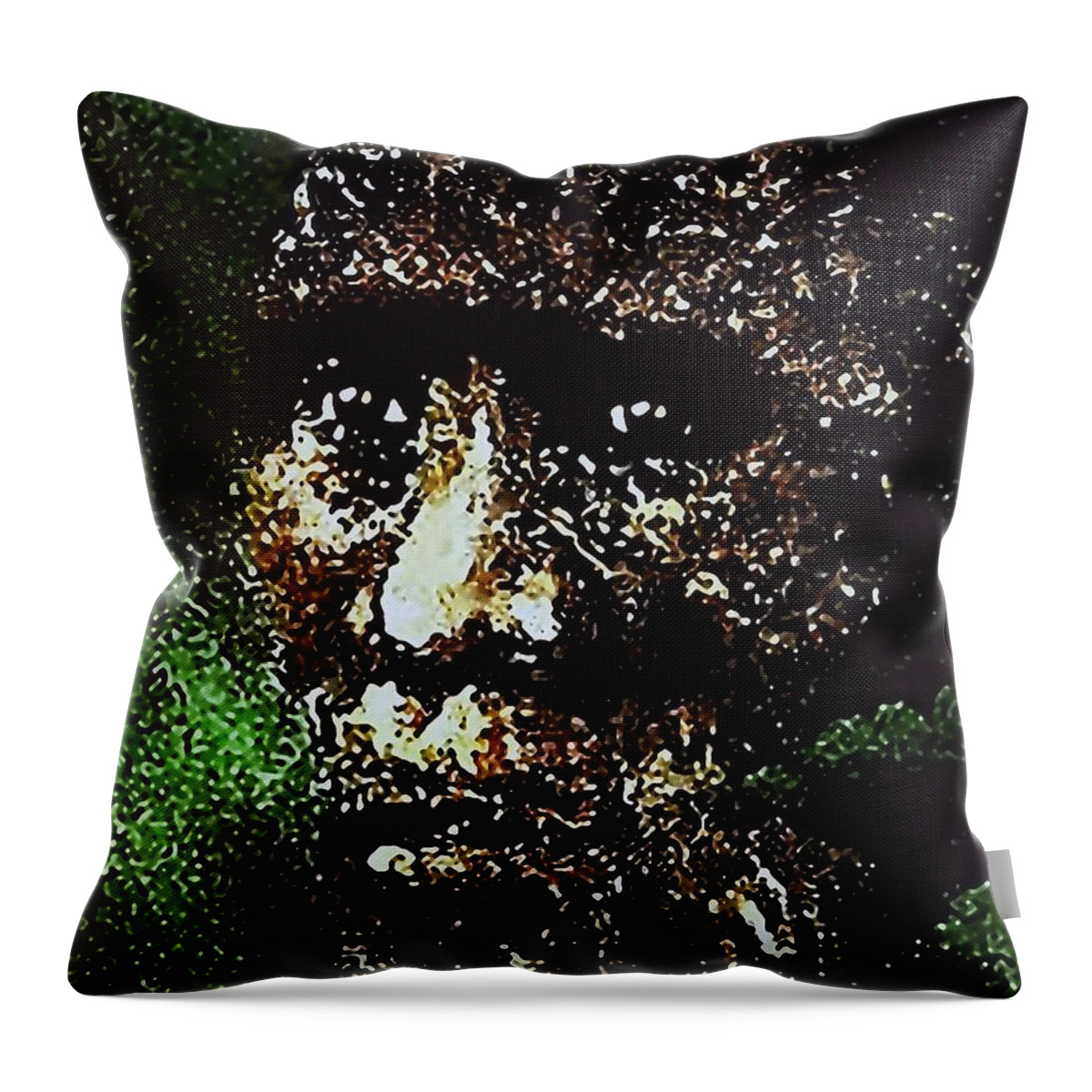 Bigfoot Throw Pillow featuring the painting Bigfoot Mystery by Hartmut Jager