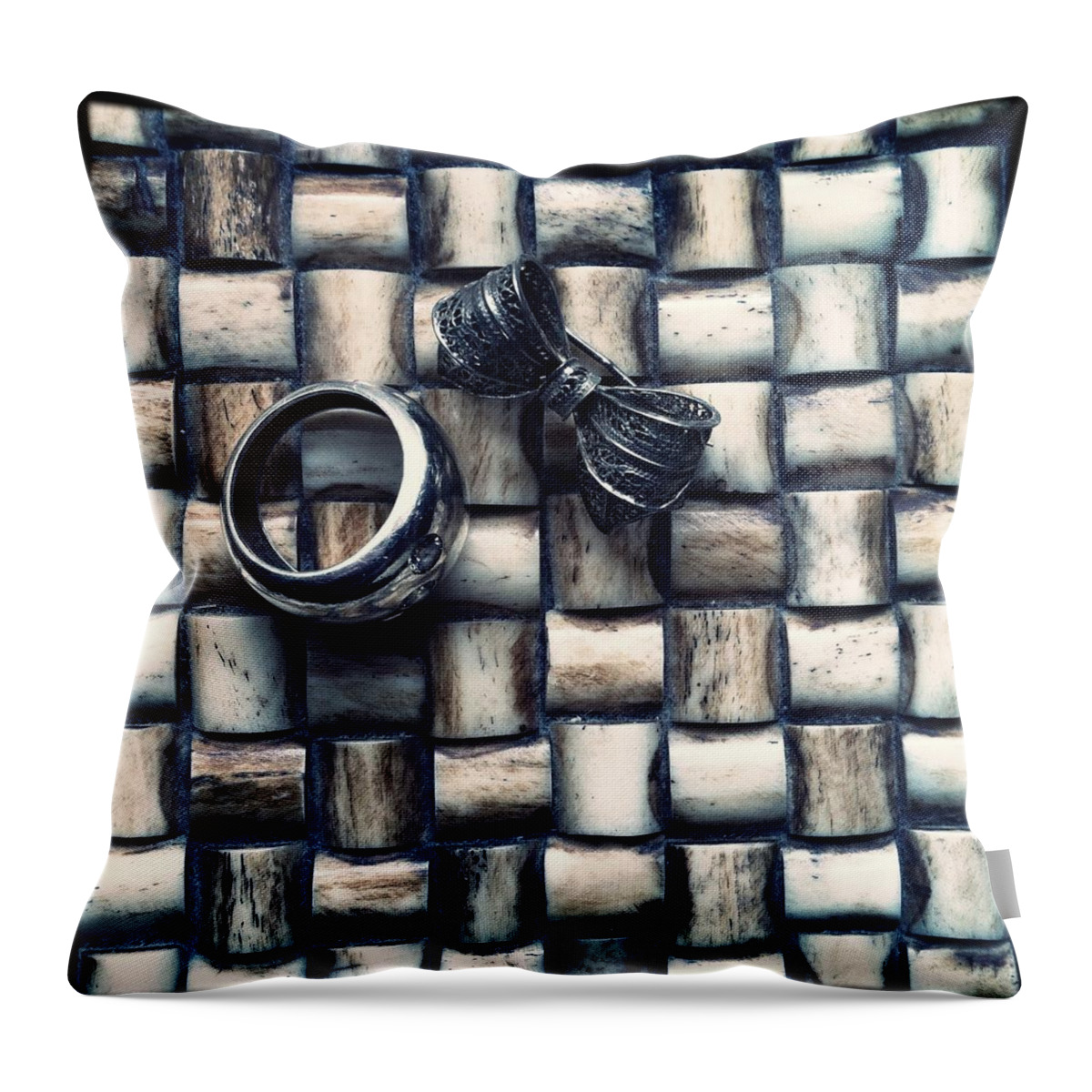 Bijouterie Throw Pillow featuring the photograph Bijouteries by Marco Oliveira
