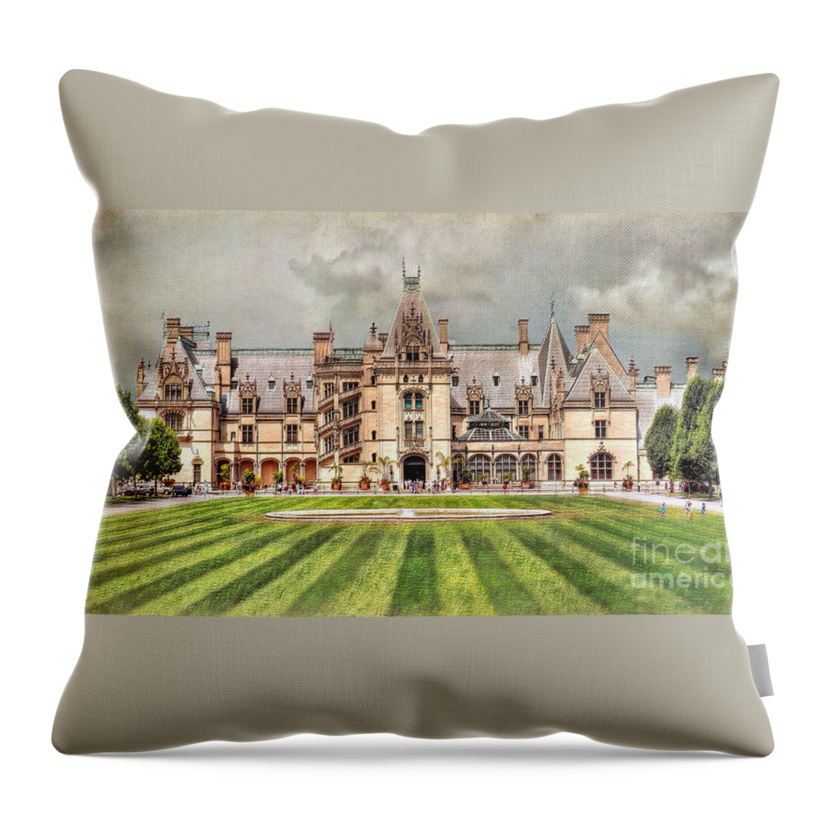 The Biltmore House Throw Pillow featuring the photograph Biltmore House by Savannah Gibbs