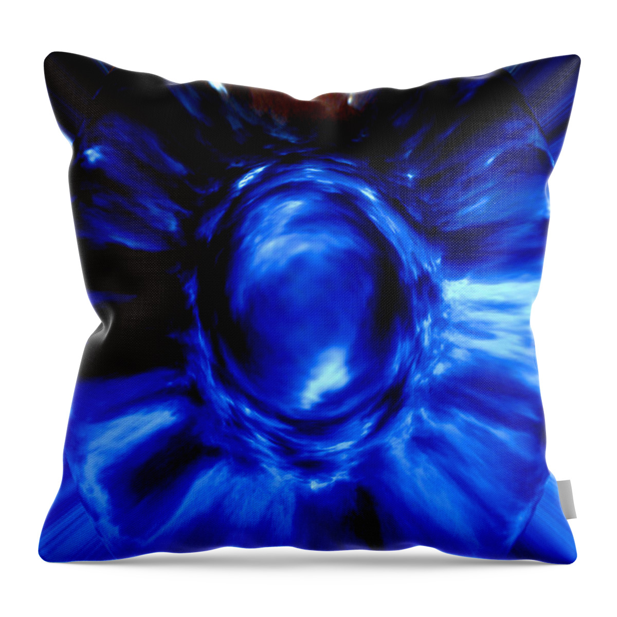 Blue Throw Pillow featuring the digital art Birth of Blue by Donna Proctor