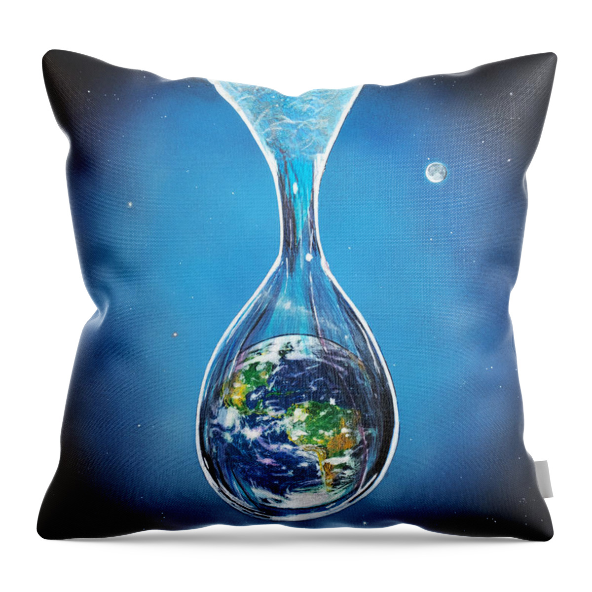 Earth Throw Pillow featuring the painting Birth of Earth by Mary Scott