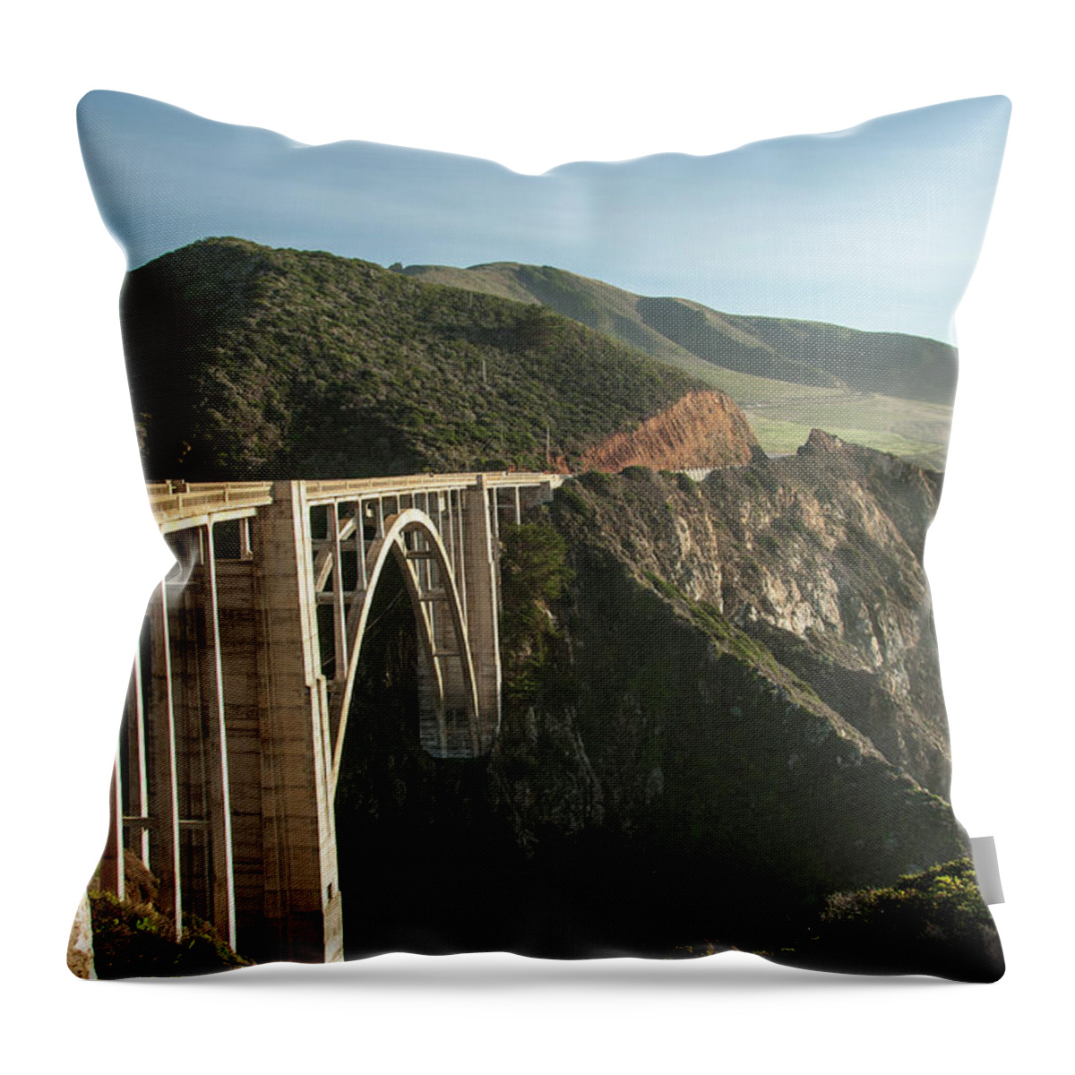 Tranquility Throw Pillow featuring the photograph Bixby Bridge, Big Sur by Avinash Achar