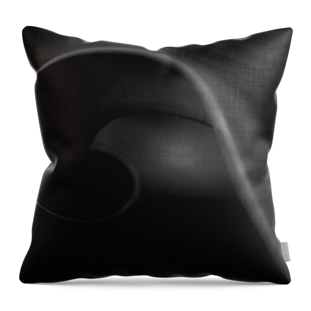 Abstract Throw Pillow featuring the photograph Black Charcoal by Theresa Tahara