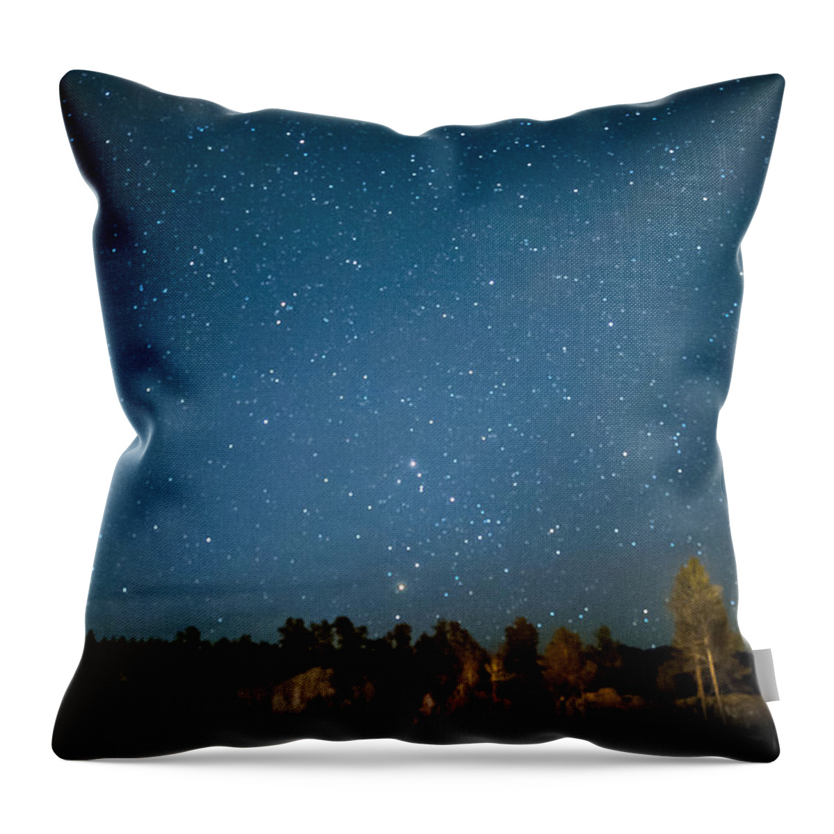 Black Hills Throw Pillow featuring the photograph Black Hills Night by Greni Graph