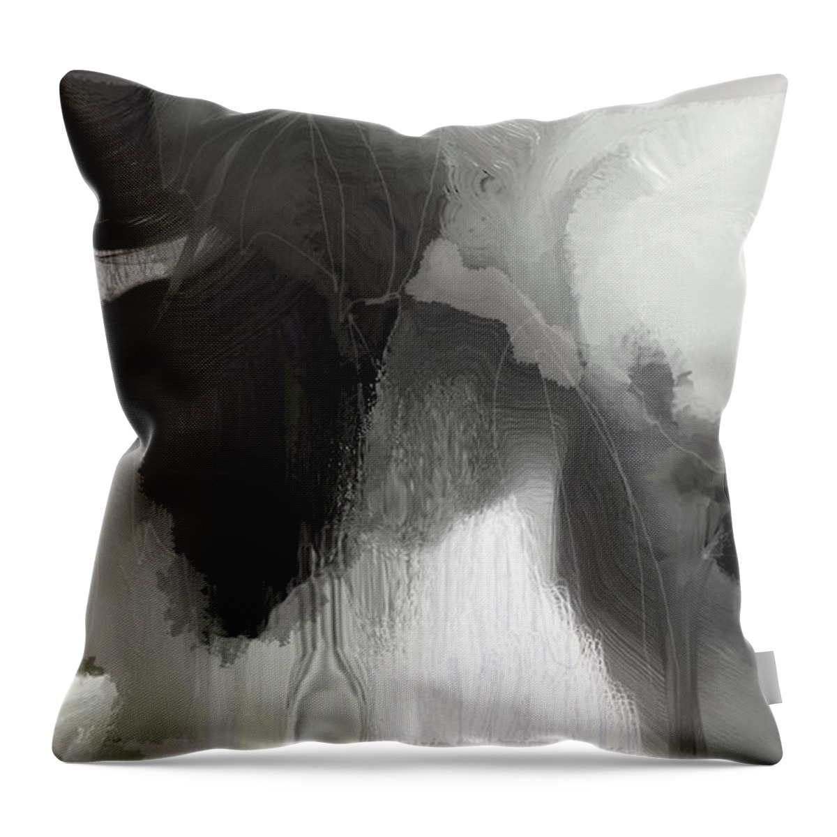  Throw Pillow featuring the digital art Black Synonyms 2 by Davina Nicholas