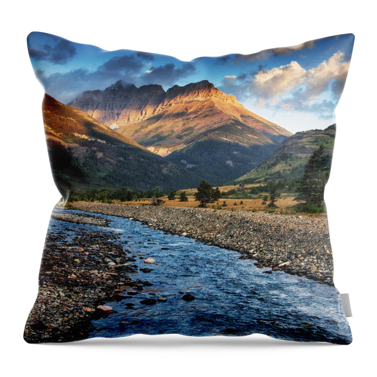 Alberta Throw Pillow featuring the photograph Blakiston Creek by Mark Kiver