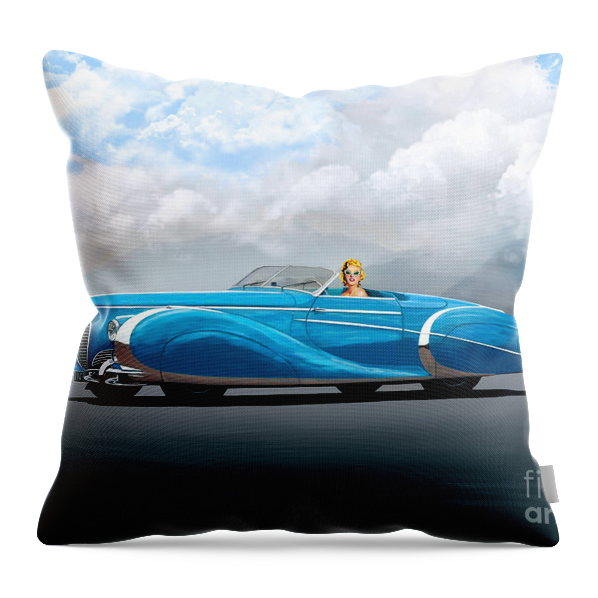 Blondes Throw Pillow featuring the digital art Blondes Have More Fun by Alan Greene