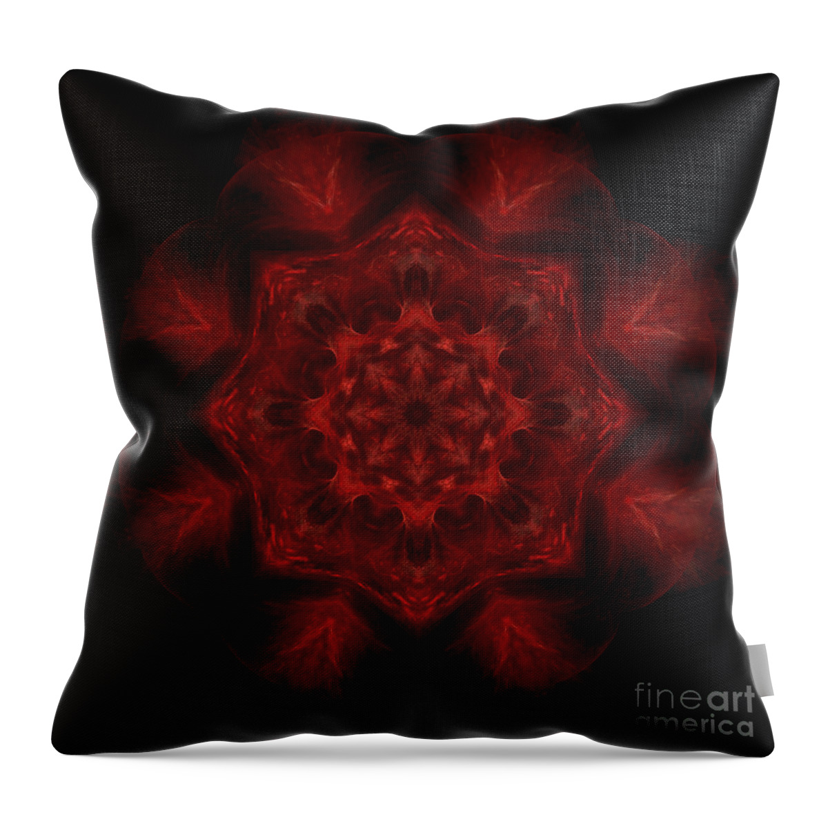 Abstract Throw Pillow featuring the digital art Blood of Me by Rhonda Strickland