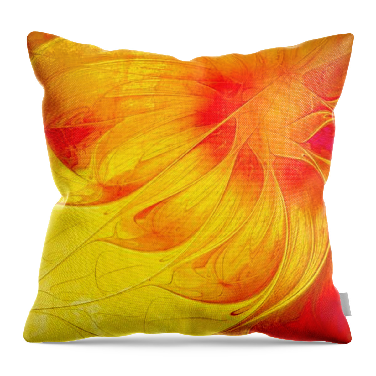 Digital Art Throw Pillow featuring the digital art Blooming Spring by Amanda Moore